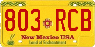 NM license plate 803RCB