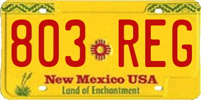 NM license plate 803REG