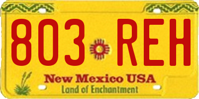 NM license plate 803REH
