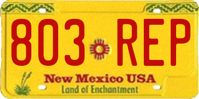 NM license plate 803REP