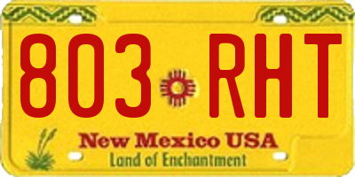NM license plate 803RHT