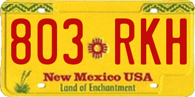 NM license plate 803RKH