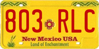 NM license plate 803RLC