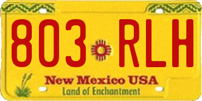 NM license plate 803RLH