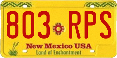 NM license plate 803RPS