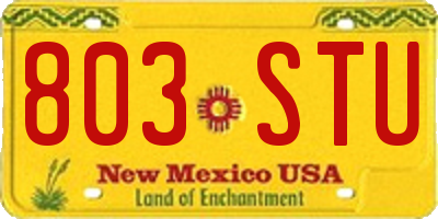 NM license plate 803STU