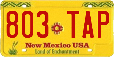 NM license plate 803TAP