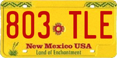 NM license plate 803TLE