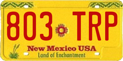 NM license plate 803TRP