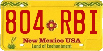 NM license plate 804RBI