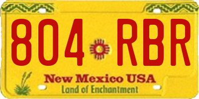 NM license plate 804RBR