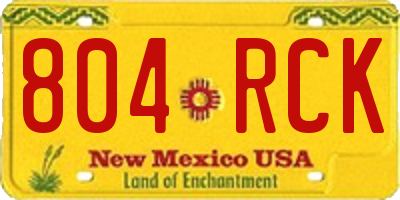 NM license plate 804RCK