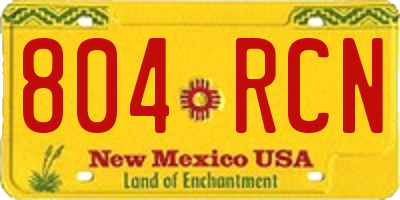 NM license plate 804RCN