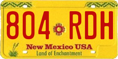 NM license plate 804RDH