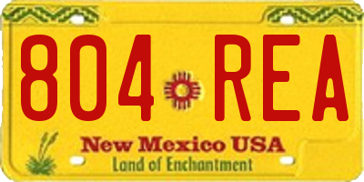NM license plate 804REA