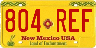 NM license plate 804REF