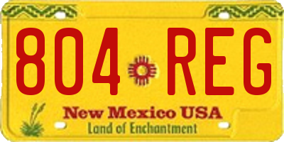 NM license plate 804REG
