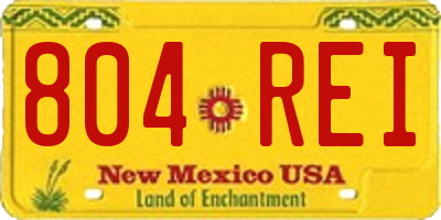 NM license plate 804REI