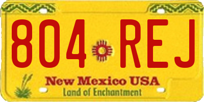 NM license plate 804REJ