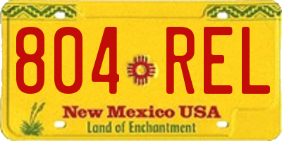 NM license plate 804REL