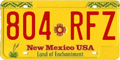 NM license plate 804RFZ