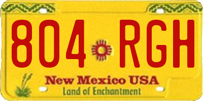 NM license plate 804RGH