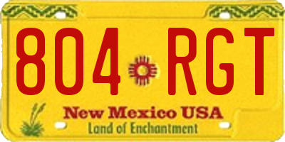 NM license plate 804RGT