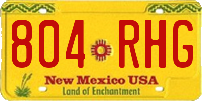 NM license plate 804RHG