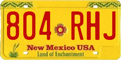 NM license plate 804RHJ