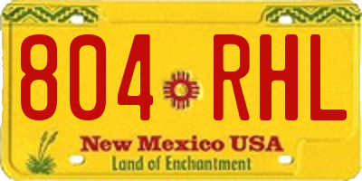 NM license plate 804RHL