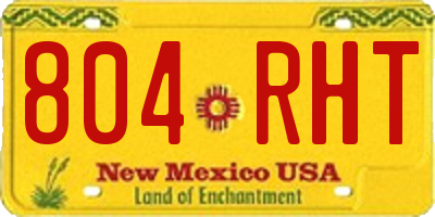 NM license plate 804RHT