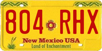 NM license plate 804RHX
