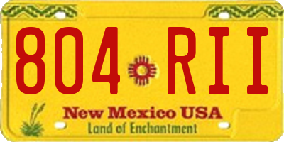 NM license plate 804RII