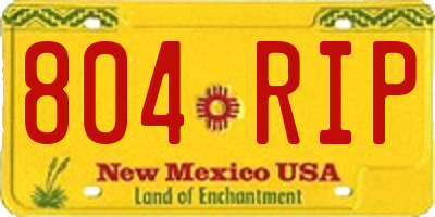NM license plate 804RIP