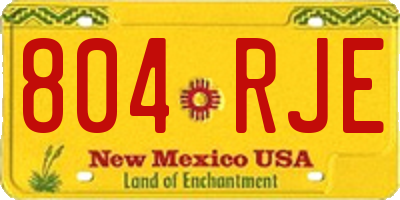NM license plate 804RJE