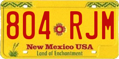 NM license plate 804RJM