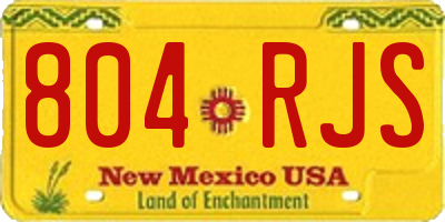 NM license plate 804RJS