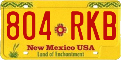 NM license plate 804RKB