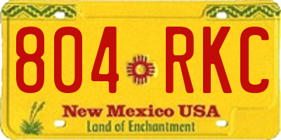 NM license plate 804RKC