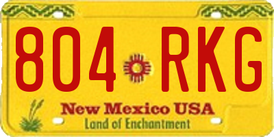 NM license plate 804RKG