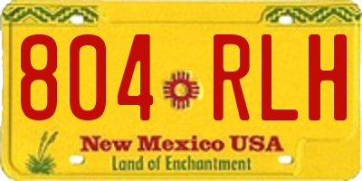 NM license plate 804RLH
