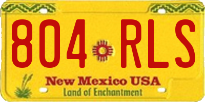 NM license plate 804RLS
