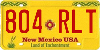 NM license plate 804RLT