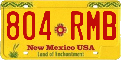 NM license plate 804RMB