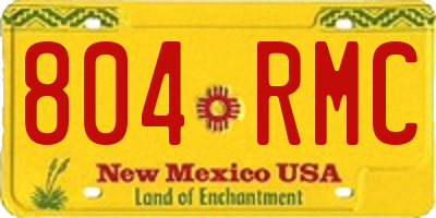 NM license plate 804RMC