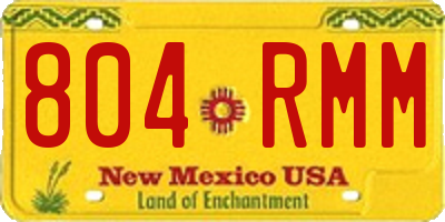 NM license plate 804RMM