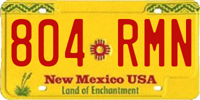 NM license plate 804RMN