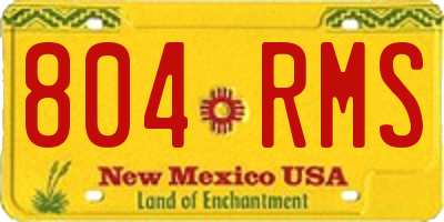 NM license plate 804RMS