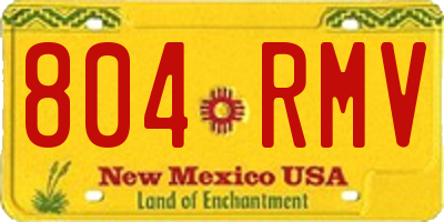 NM license plate 804RMV