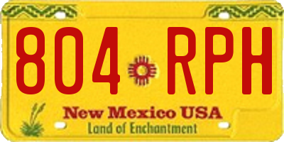 NM license plate 804RPH